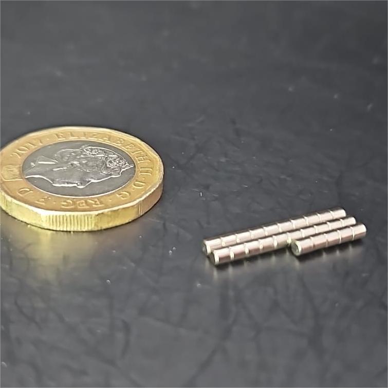 2mm Diameter 2mm thick Round N52 Magnets for Miniatures and Bases