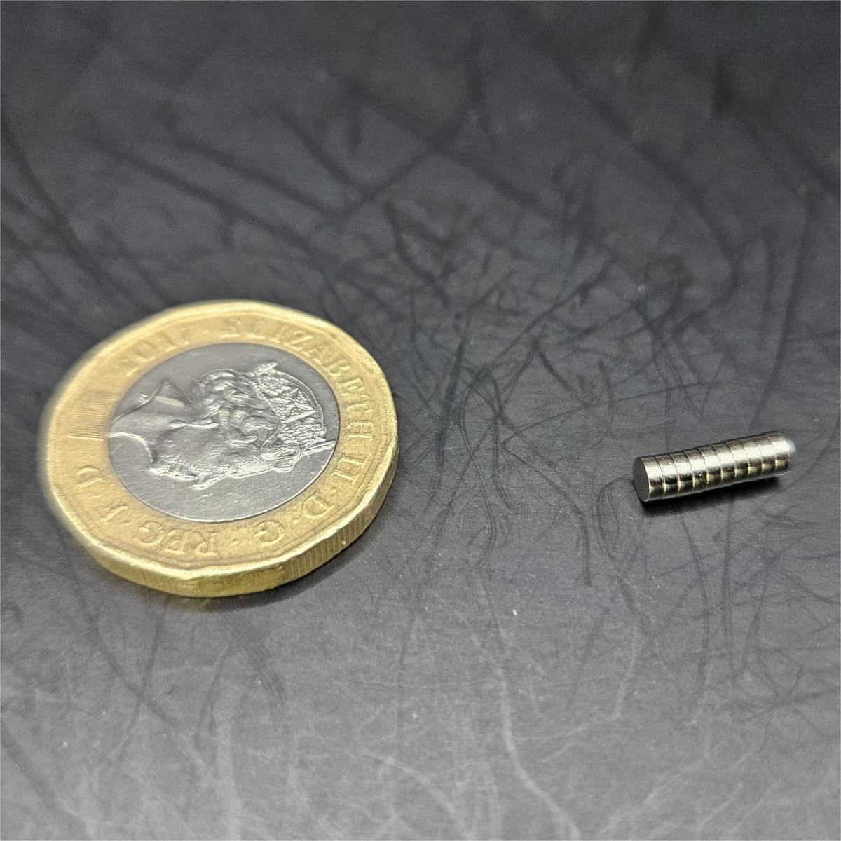 3mm Diameter 1mm thick Round N52 Magnets for Miniatures and Bases