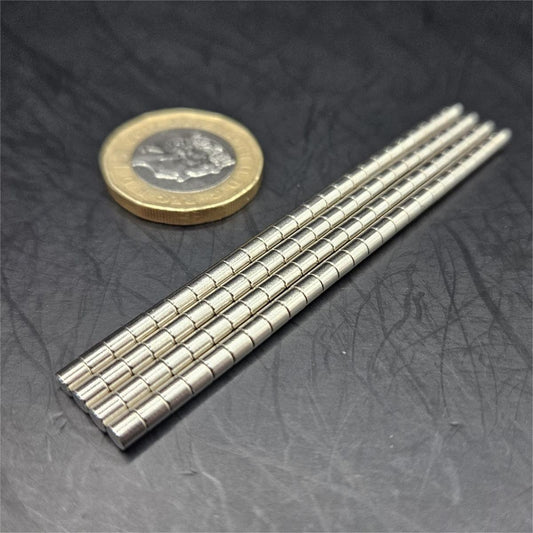 3mm Diameter 3mm thick Round N52 Magnets for Miniatures and Bases