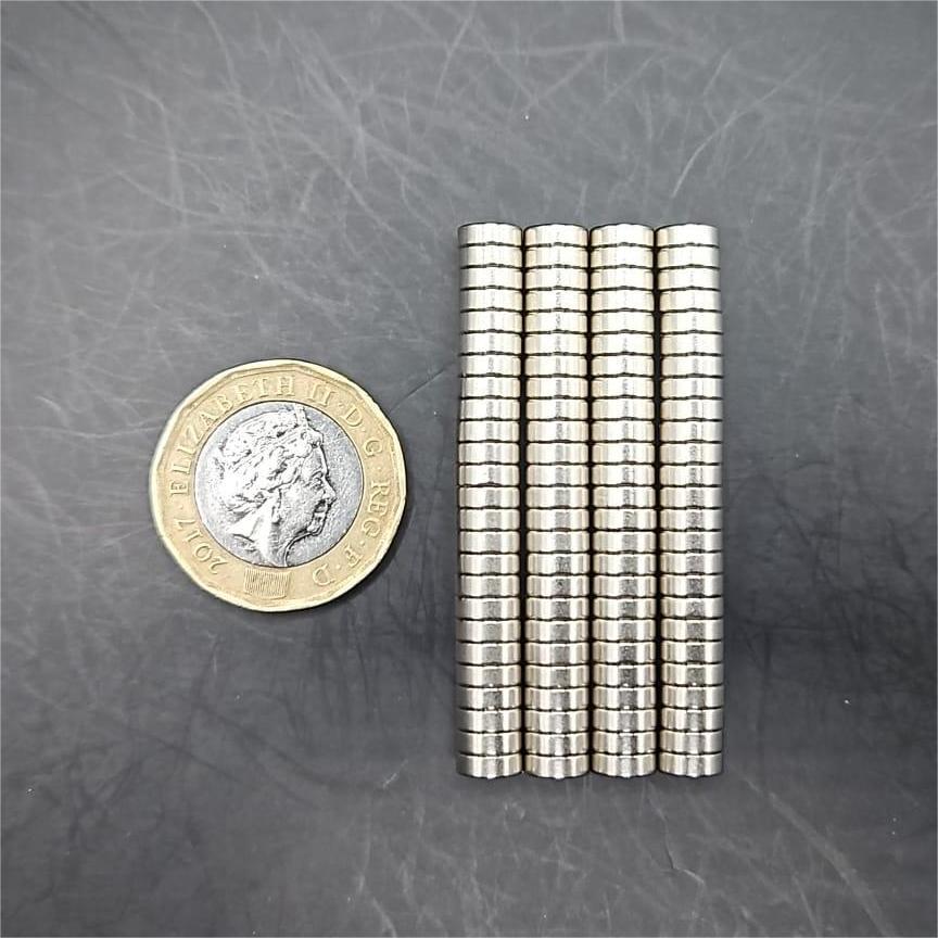6mm Diameter 2mm thick Round N52 Magnets for Miniatures and Bases