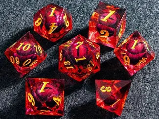 Red Dragon Eye Liquid Core Dice Set