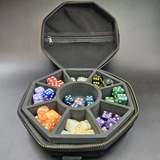 Octagonal Dice Organiser and Rolling Tray for Role playing Games and Tabletop Wargames