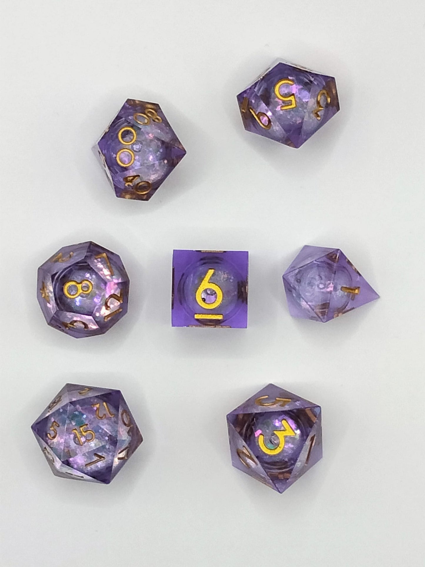 Light Purple Liquid Core Dice Set