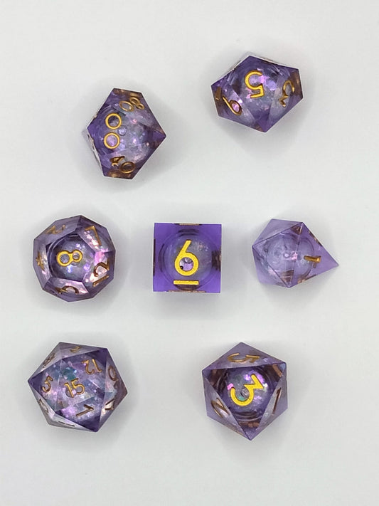 Light Purple Liquid Core Dice Set