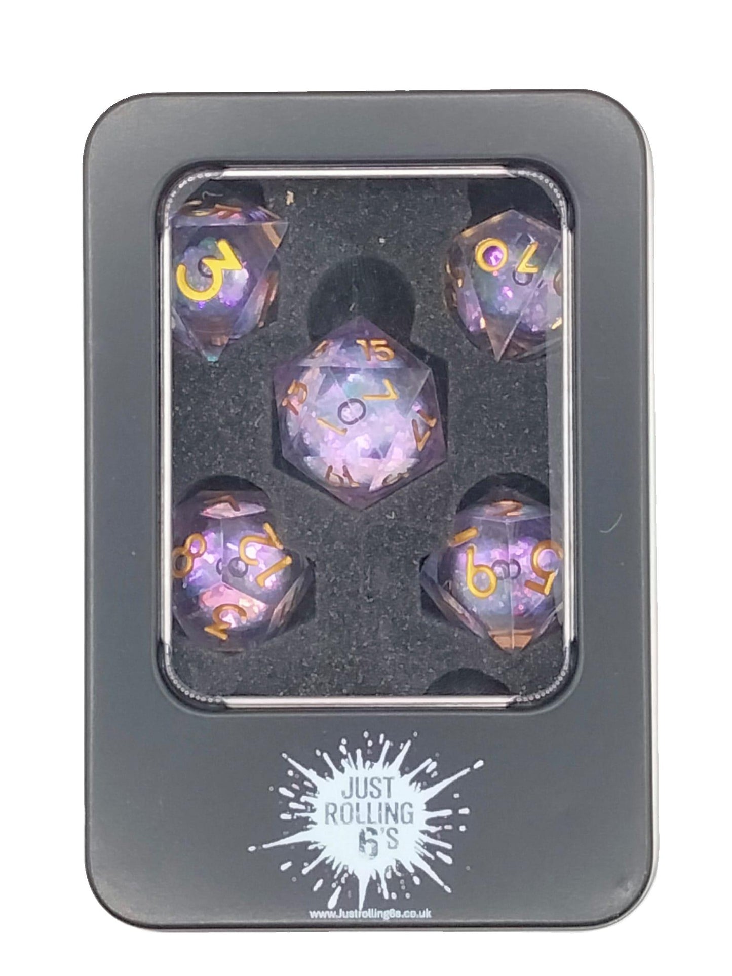 Light Purple Liquid Core Dice Set