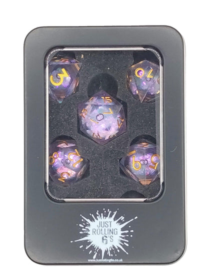 Light Purple Liquid Core Dice Set