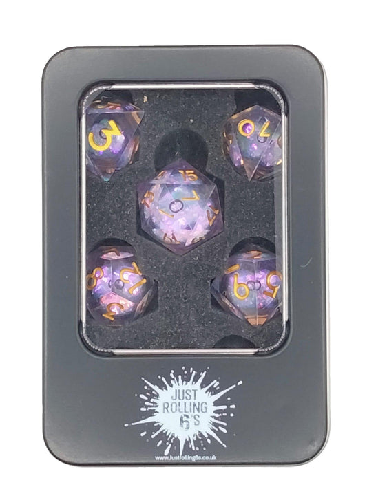 Light Purple Liquid Core Dice Set
