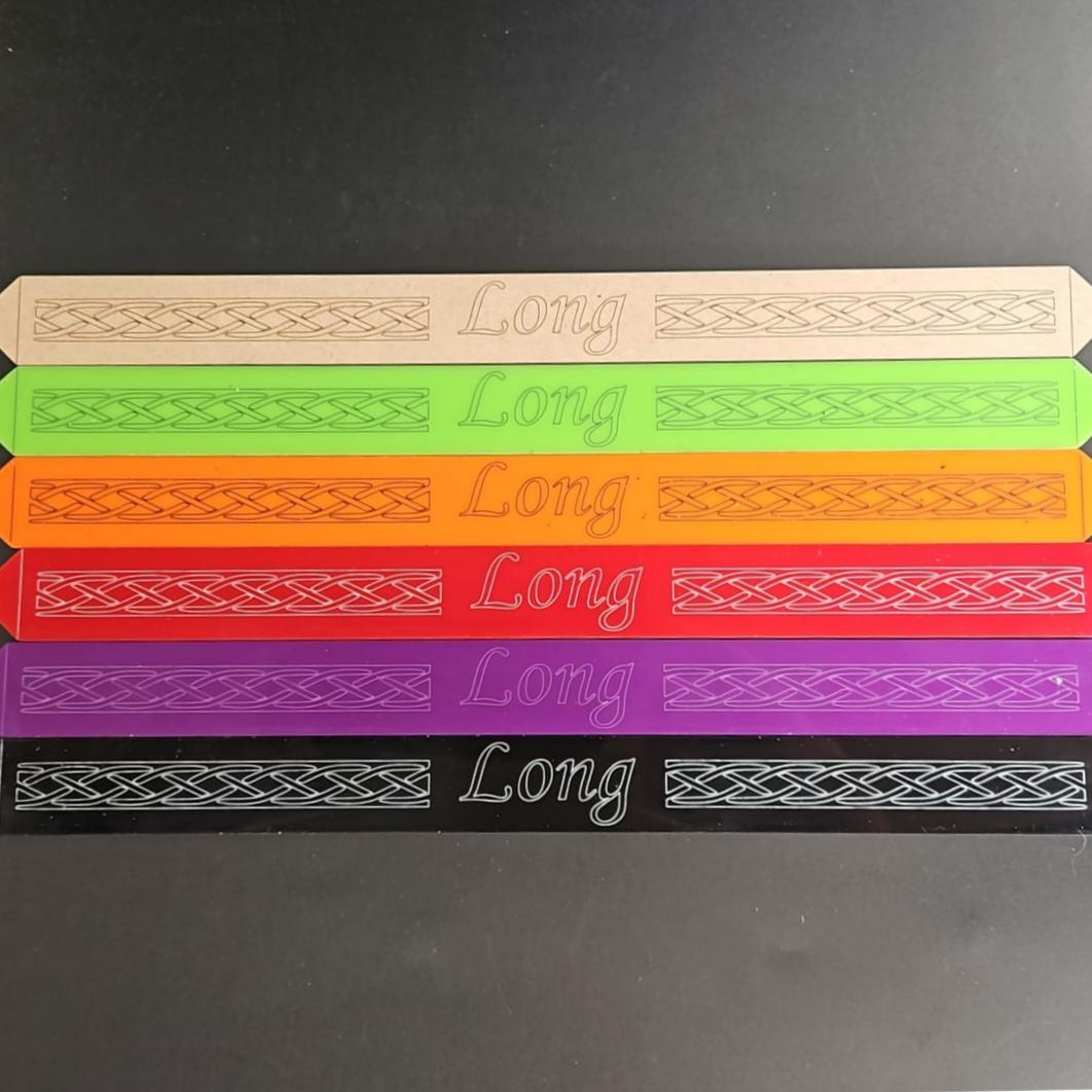 Red Acrylic Saga Gauge Set (Measuring sticks)