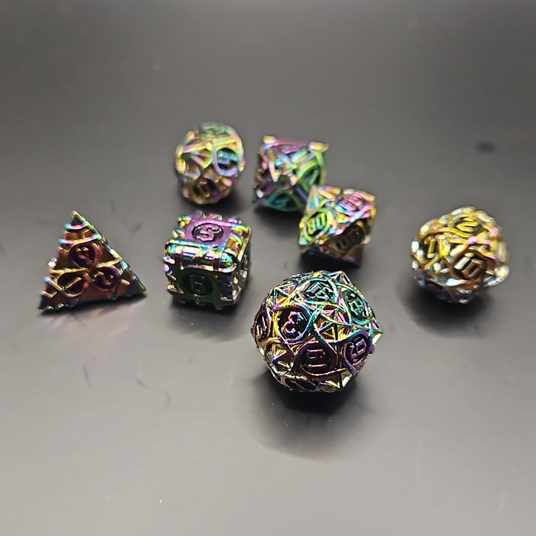 Colour Changing Metallic D&D Dice Set