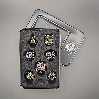 Colour Changing Metallic D&D Dice Set