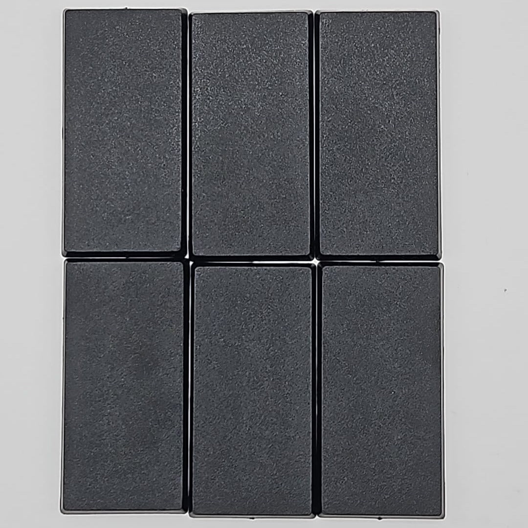 30mm x 60mm Rectangular Wargaming Miniature Bases Pack of 6