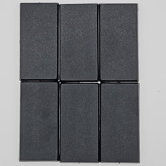 30mm x 60mm Rectangular Wargaming Miniature Bases Pack of 6