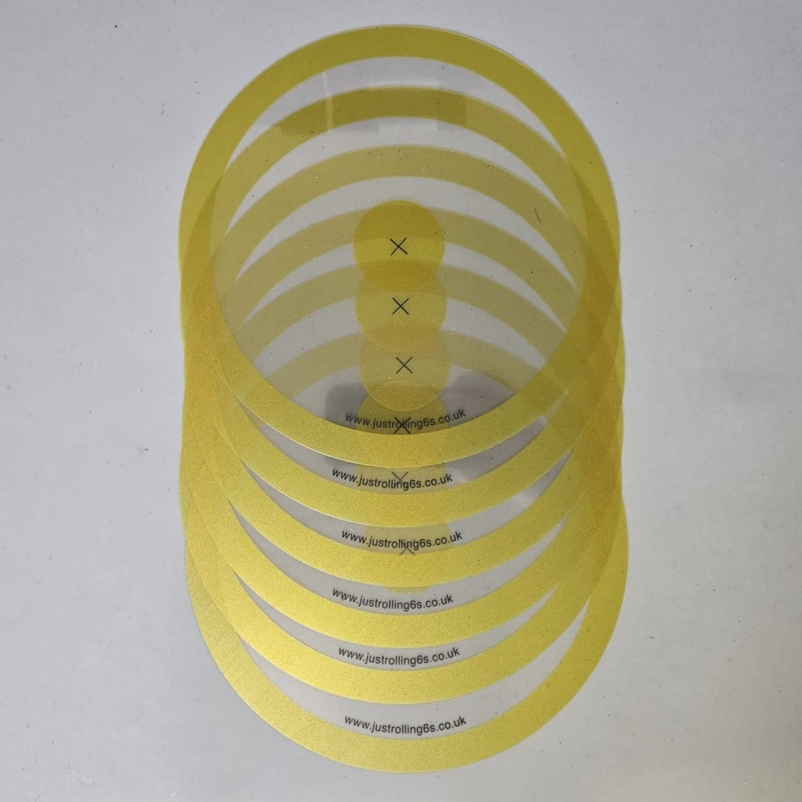 Set of 6 Yellow Wargaming Objectives Useable in Warhammer 40k V2