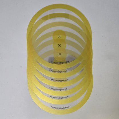 Set of 6 Yellow Wargaming Objectives Useable in Warhammer 40k V2