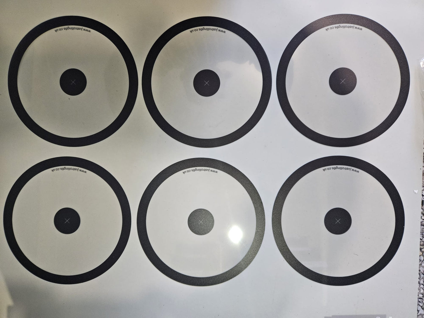 Set of 6 Black Wargaming Objectives Useable in Warhammer 40k V2
