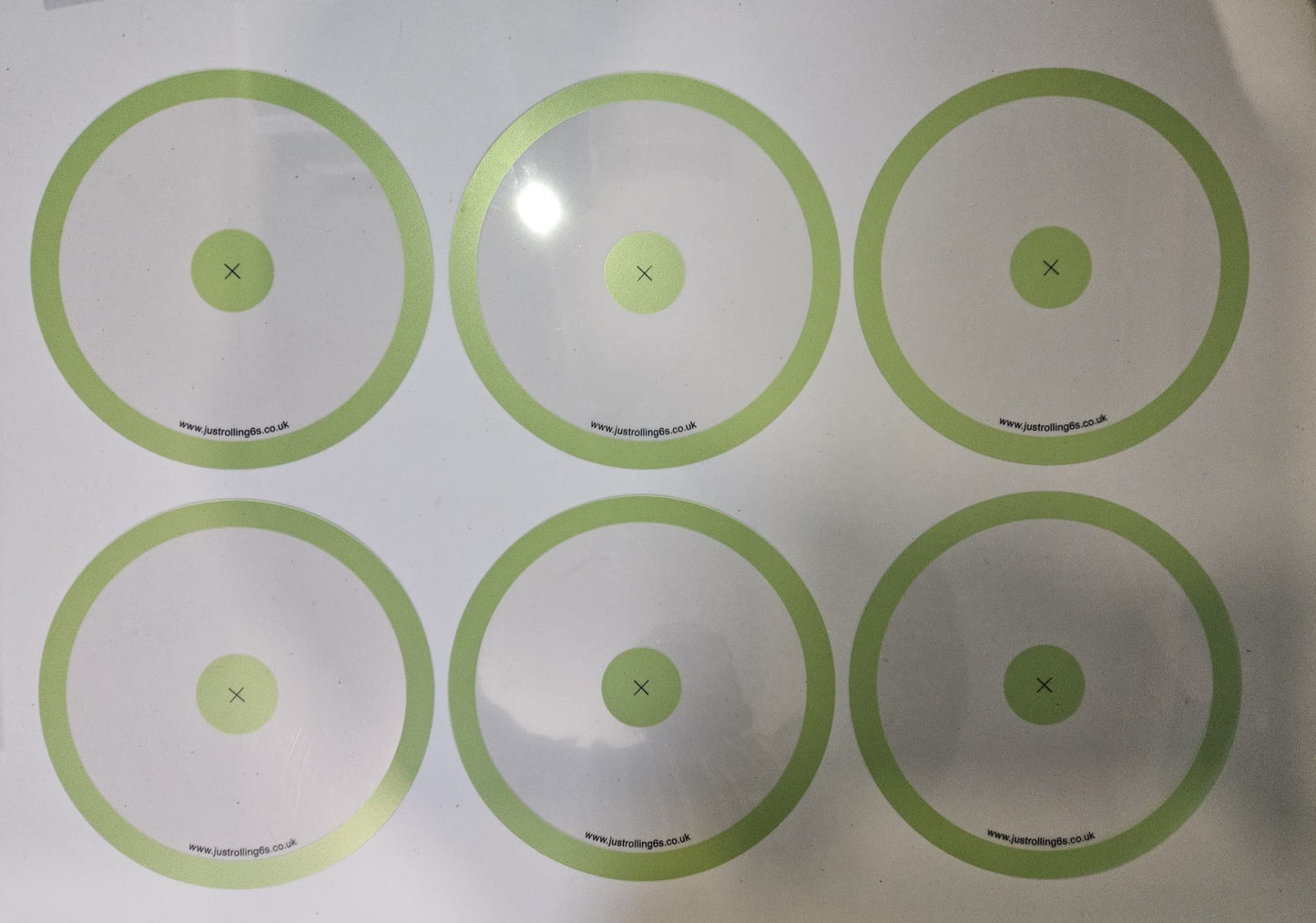 Set of 6 Lime Green Wargaming Objectives Useable in Warhammer 40k V2