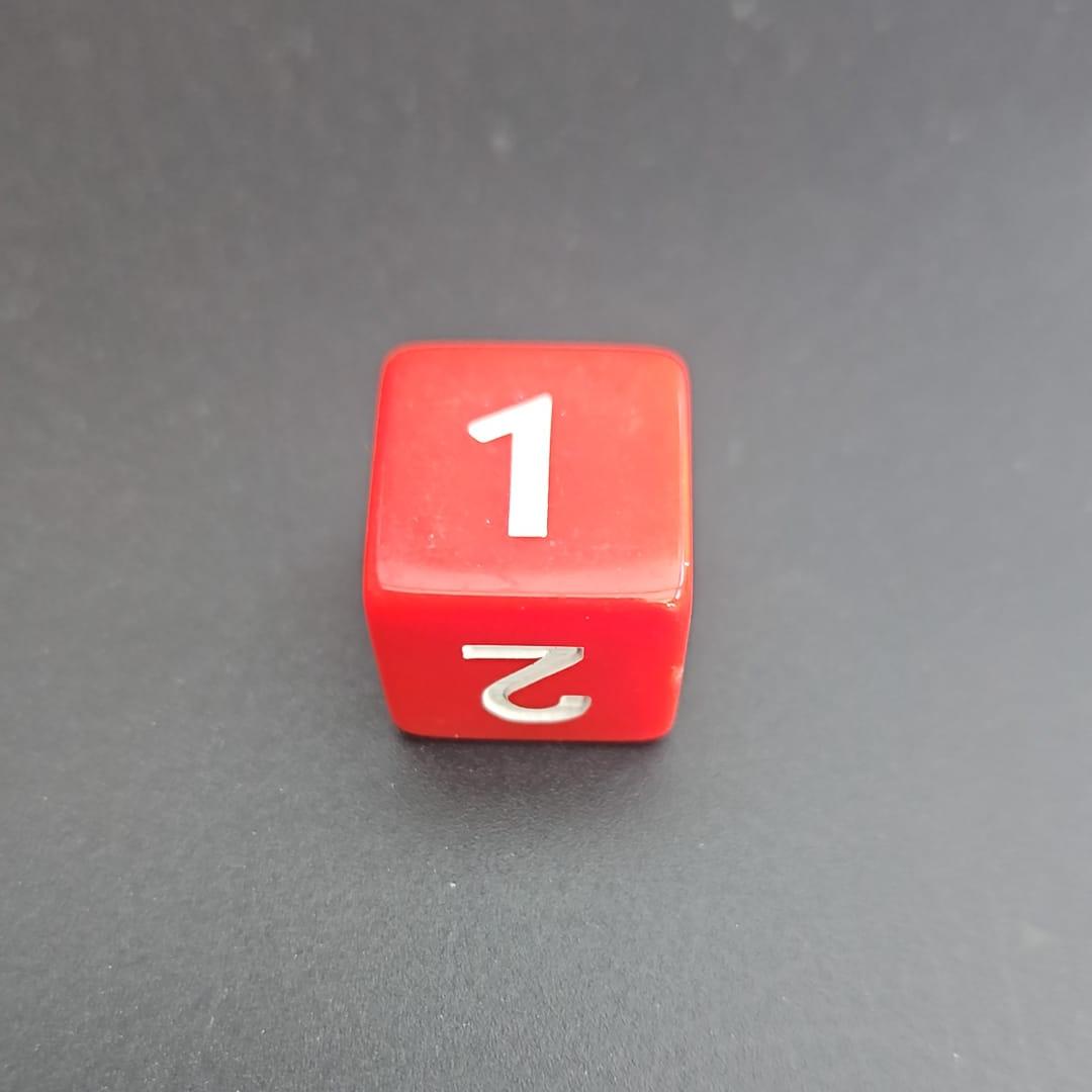 Pack of 16mm Red Straight Edge D3 Dice