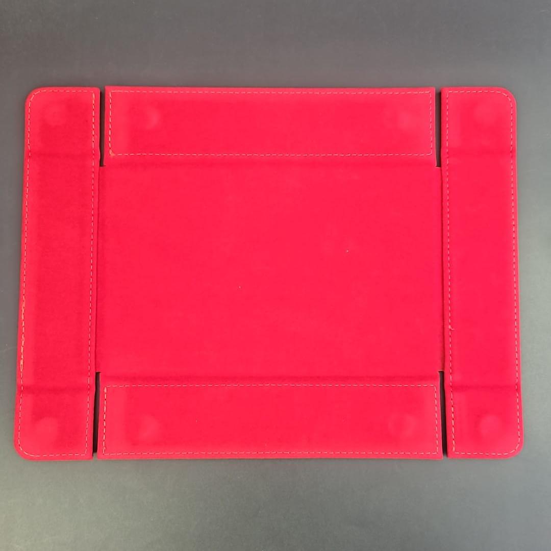 Gory Red Rectangular Magnetic Dice Tray with PU Leather backing