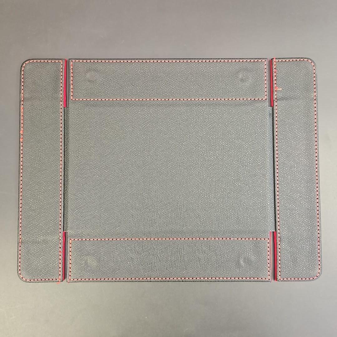 Gory Red Rectangular Magnetic Dice Tray with PU Leather backing