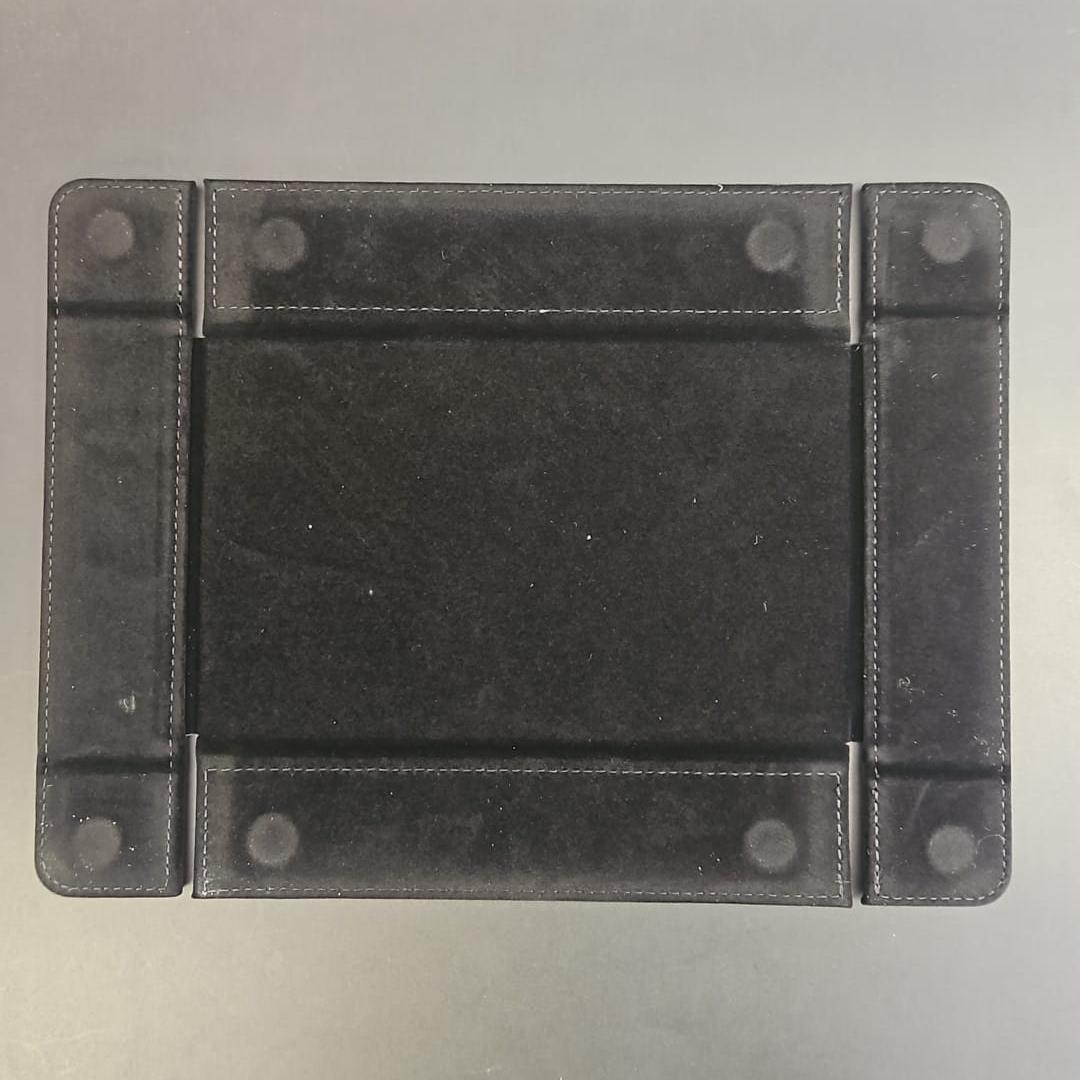 Chaos Black Rectangular Magnetic Dice Tray with PU Leather backing