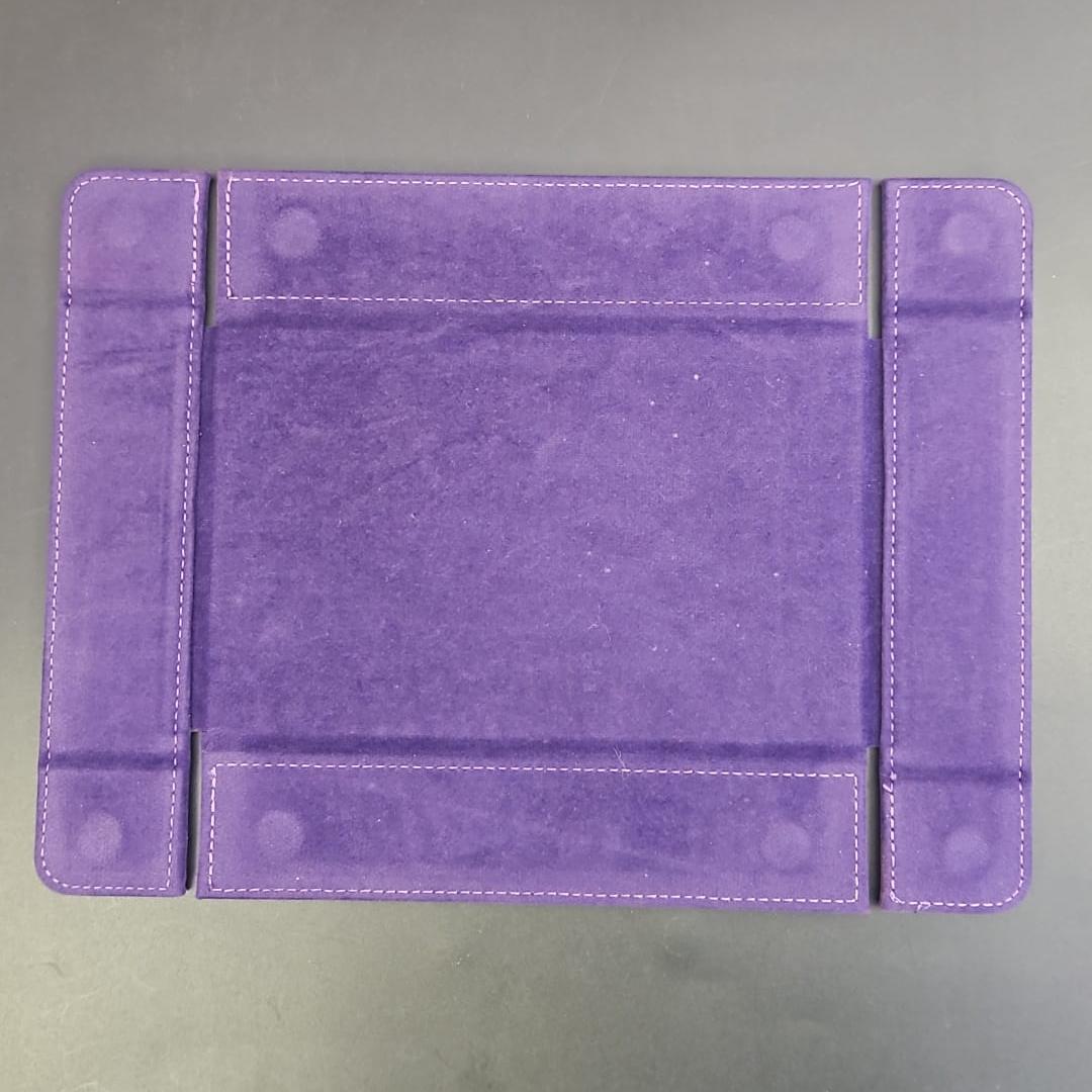 Necromancer Purple Rectangular Magnetic Dice Tray with PU Leather backing