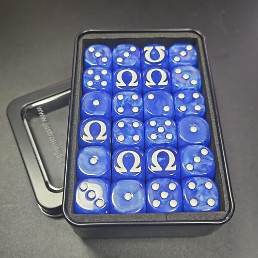 Pack of 16mm Ultra, Marine Blue Colour Rounded Edge Dice