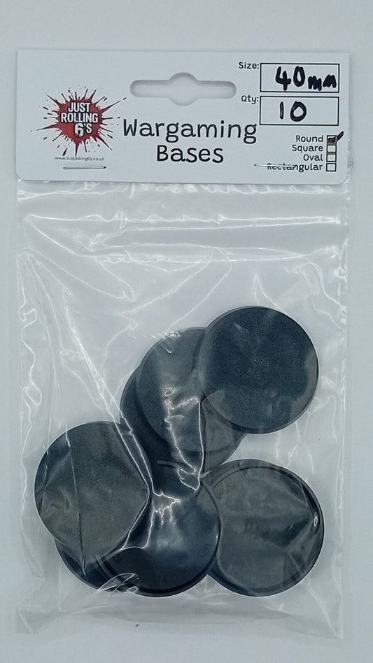 40mm Round Wargaming Miniature Bases