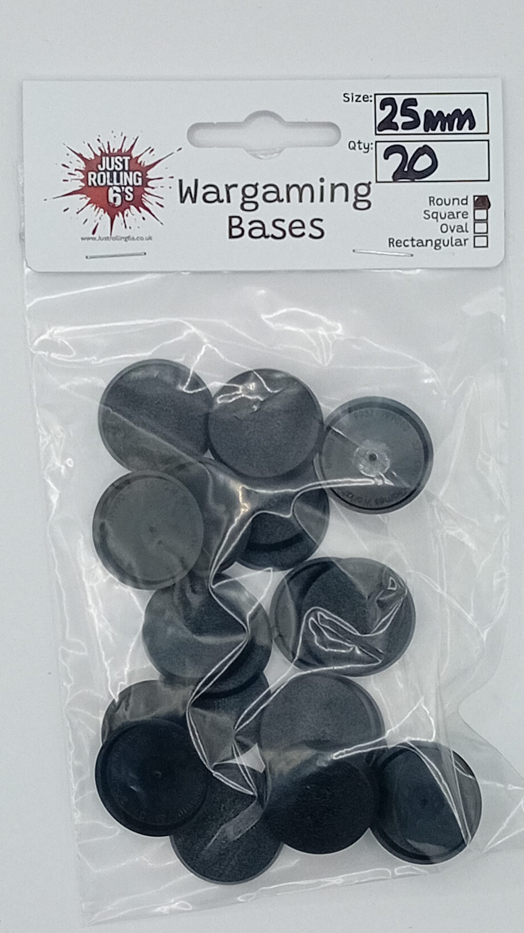 25mm Round Wargaming Miniature Bases