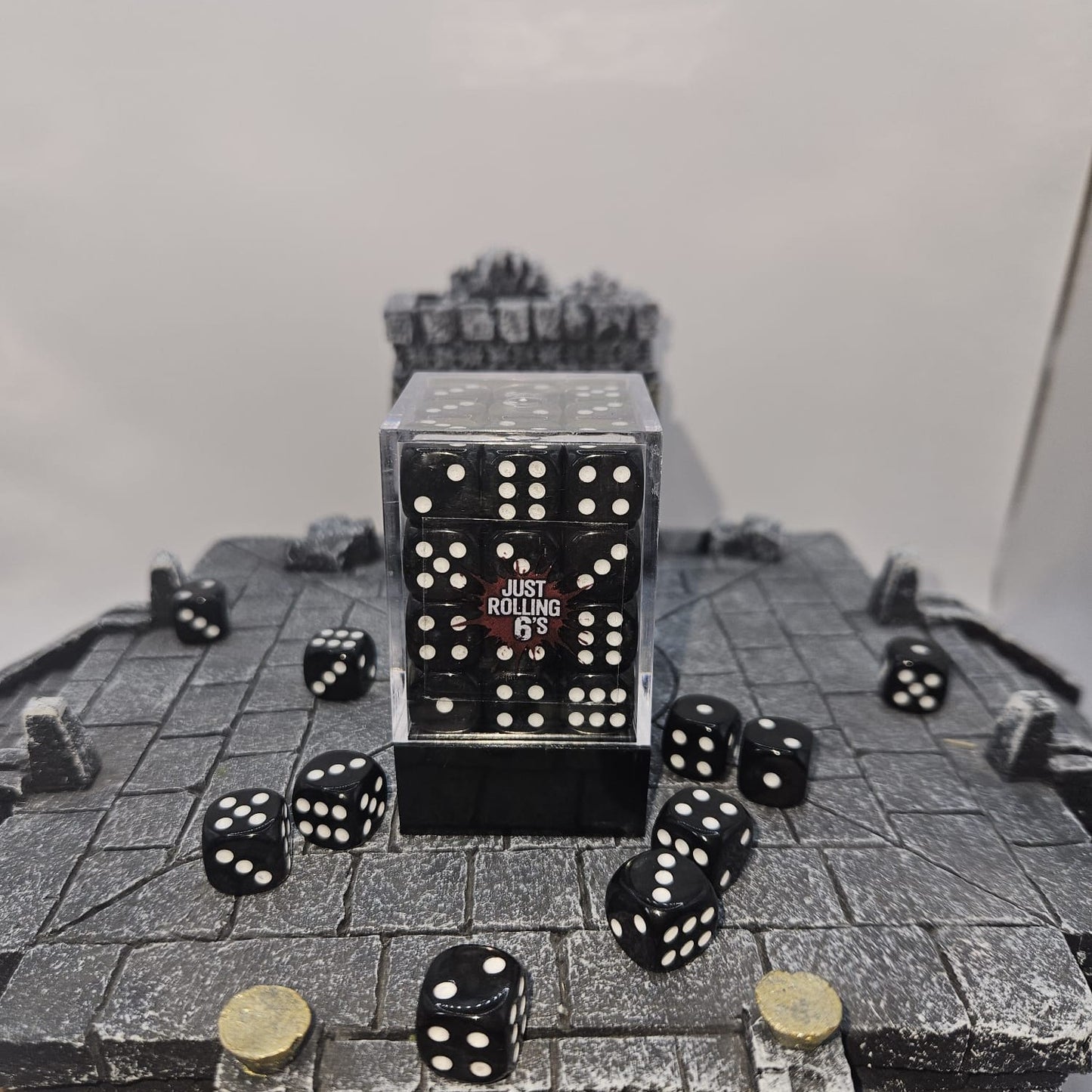 Box of 36 Black 12mm D6 Dice for Wargaming, Board games and other tabletop games