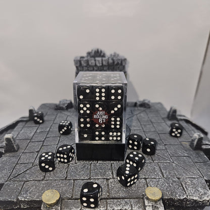 Box of 36 Black 12mm D6 Dice for Wargaming, Board games and other tabletop games