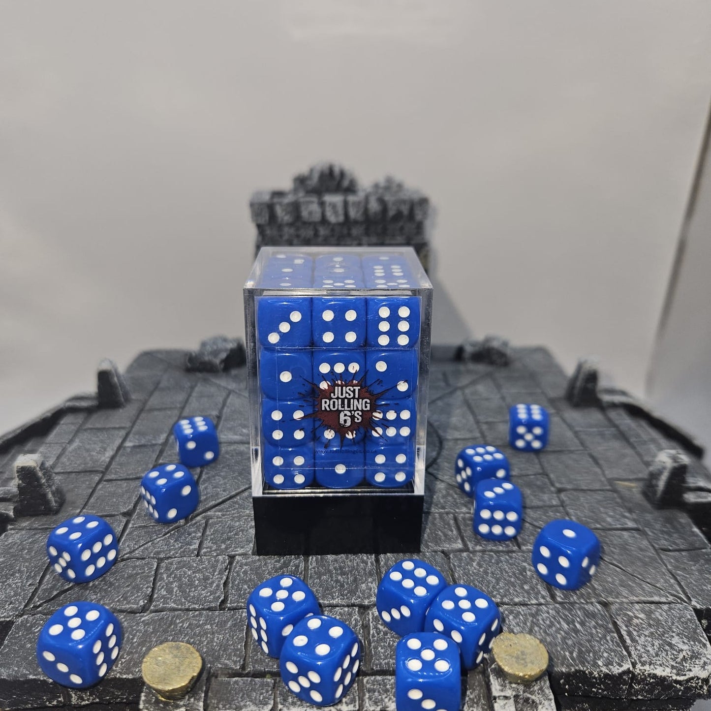 Box of 36 Blue 12mm D6 Dice for Wargaming, Board games and other tabletop games