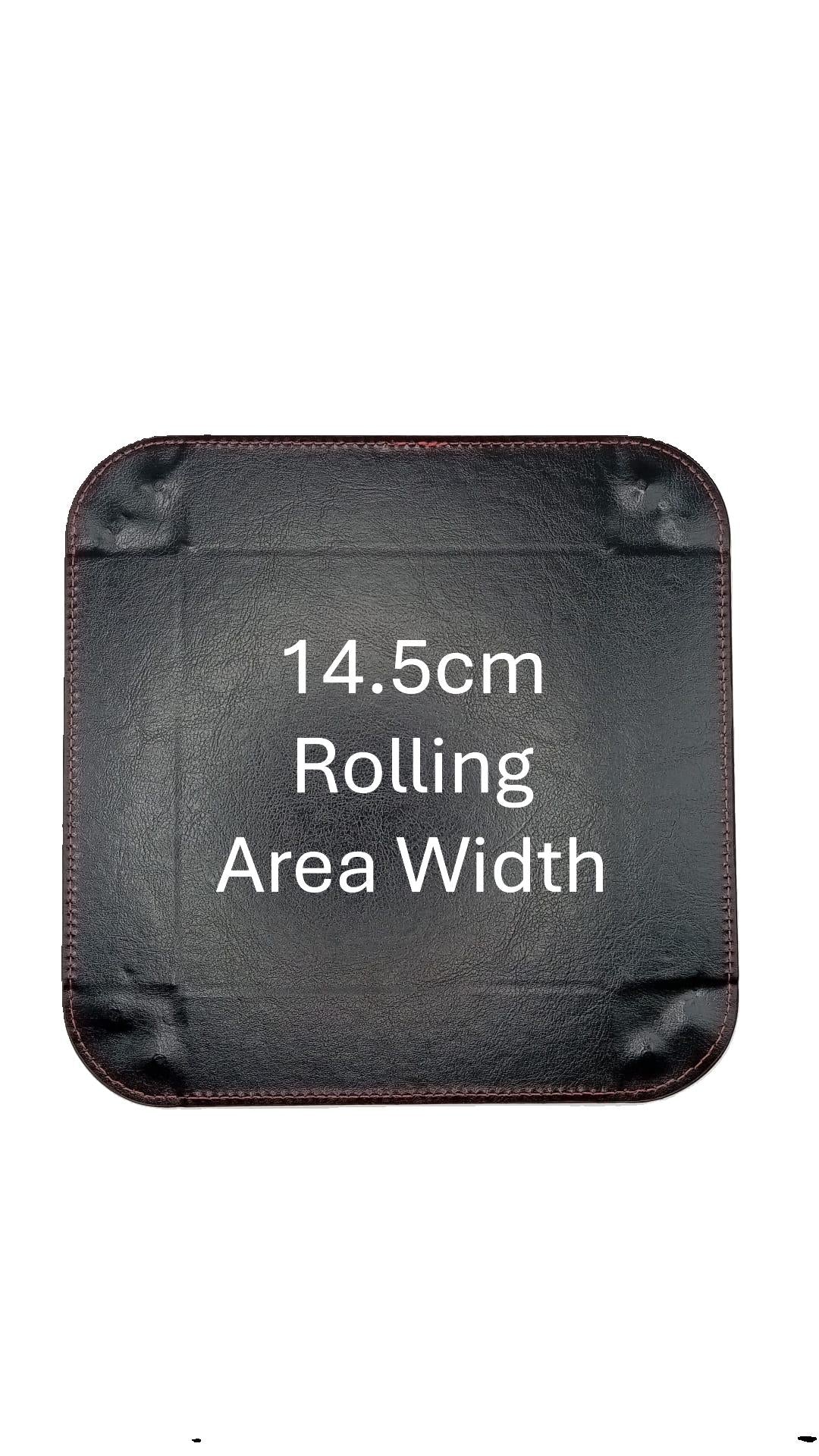 Brown Dice Square Folding Tray with PU Leather backing