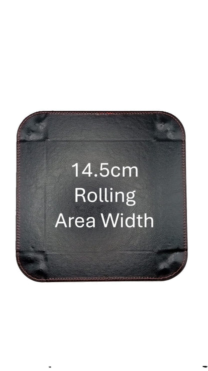 Brown Dice Square Folding Tray with PU Leather backing