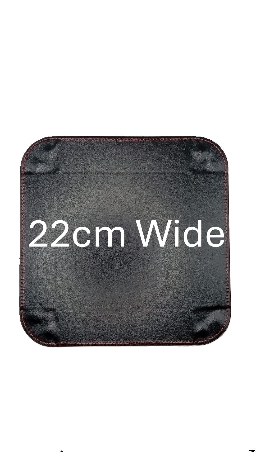 Brown Dice Square Folding Tray with PU Leather backing