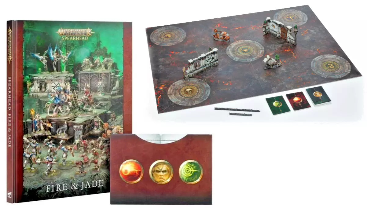 Warhammer Age of Sigmar Spearhead Fire and Jade Gaming Sett
